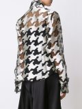 oversized fil coupé houndstooth pattern shirt