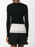 lace detail buttoned cardigan
