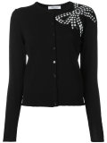 sequin bow cardigan