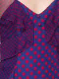 dots print ruffled dress