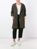 drawstring waist parka 