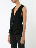 ruffled trim waistcoat  