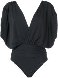 deep V neck swimsuit