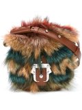 striped detail shoulder bag