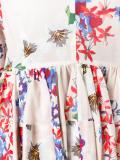 floral print ruffled blouse