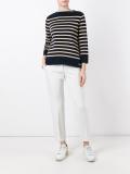 boat neck striped jumper