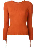laced sleeve jumper