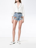 x Lee flower embroidered denim shorts