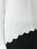 scalloped detail blouse