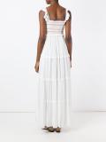 crinkle-gauze Smocked dress