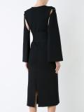 crepe trapeze dress