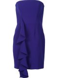 ruffled strapless dress