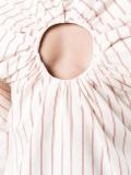 Mini Pinstriped Dress with Keyhole Detailing