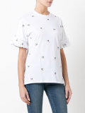 hummingbird-print T-shirt