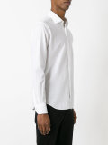 waffle texture button-up shirt