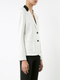 contrast collar blazer