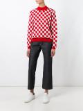 checked sweater
