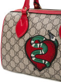 snake and heart patch tote