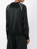 exposed seam satin sweatshirt