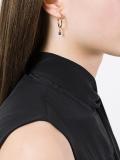 hoop teardrop bead earrings