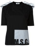 ruffled shoulders T-shirt
