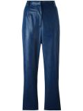 leather effect trousers
