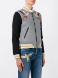 three-quarters sleeve bomber jacket
