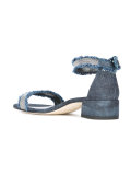 stud detail denim sandals