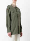 embellished collar military shirt 