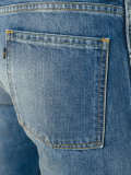patchwork detail tapered jeans