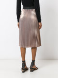 pleated metallic skirt 
