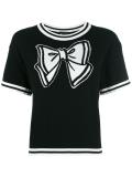 bow knitted T-shirt 