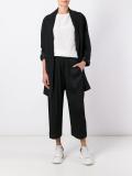 pleated tapered trousers