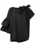 asymmetric ribbon sleeve top 