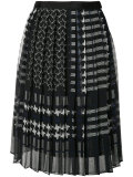 printed pleat skirt