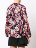 floral crochet panel blouse