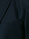 ribbed knit-trimmed twill blazer
