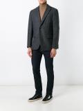 herringbone patterned blazer