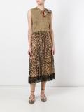 leopard print A-line skirt