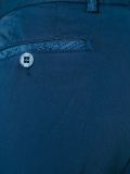contrast pocket straight leg trousers
