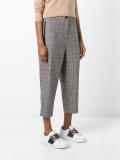 plaid cropped trousers