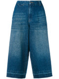 cropped denim trousers 