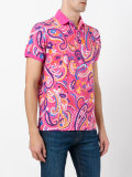 paisley print polo shirt