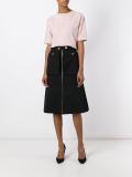 curved hem T-shirt