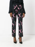 macaw print trousers