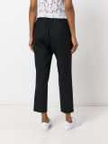 pinstriped cropped trousers
