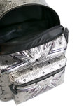 high shine printed backpack 