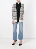 oversize fair isle knit cardigan