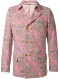 printed double breasted jacket