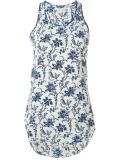 asymmetric paisley tank top